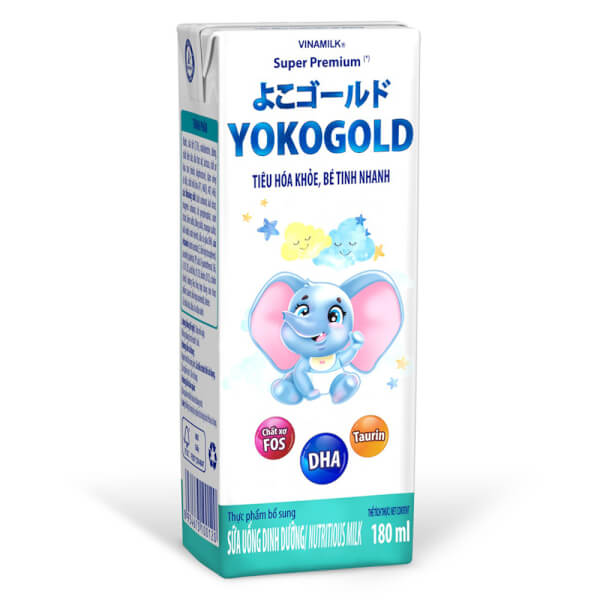 Thùng Sữa uống dinh dưỡng Vinamilk Yoko Gold 180ml (Lốc 4) - 12 lốc