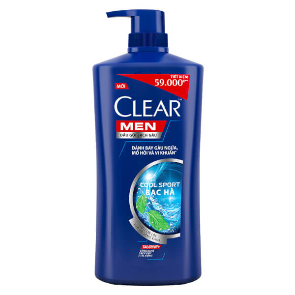 Dầu Gội Clear Men Mát Lạnh Bạc Hà 630G