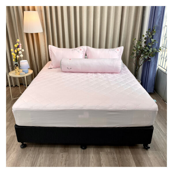 Bộ Ga Chun Chần 4 Món K - Bedding Micro Tencel 180*200Cm (Hồng)