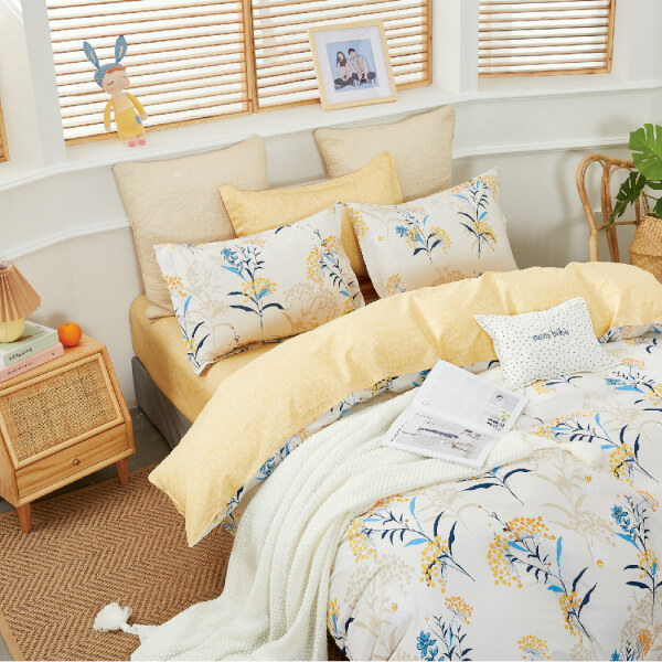 Bộ 5 Món Drap, Áo Gối Và Mền Chần Nin Collins B2201_Nh010 (160X200+30Cm)