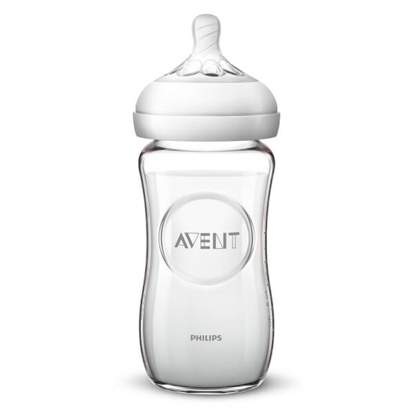 Bình Sữa Thủy Tinh Philips Avent Mô Phỏng Tự Nhiên 240Ml (Scf673/13)