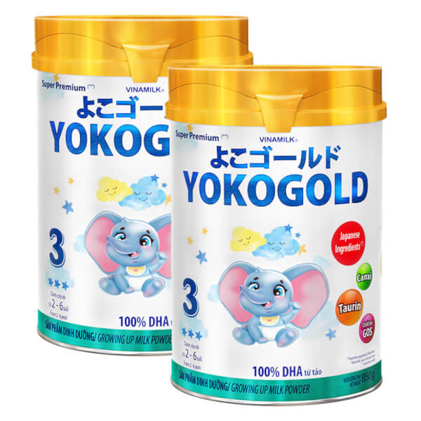 Combo 2 lon Sữa Vinamilk Yoko Gold 3 850g (2-6 tuổi)