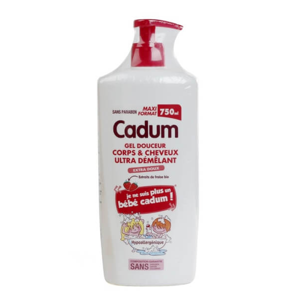 Tắm Gội Hương Dâu Cho Trẻ Trên 1 Tuổi Cadum 750Ml