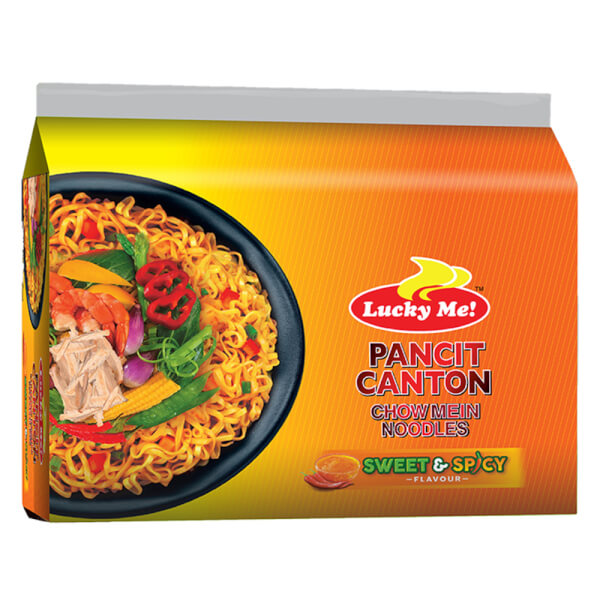 Lốc 6 Gói Mì Xào Pancit Canton Hương Vị Cay Ngọt Lucky Me 60G