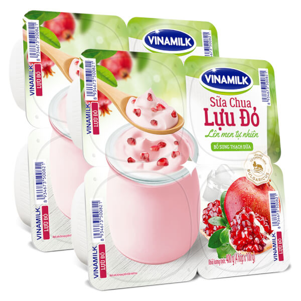 Combo 2 Sữa Chua Vinamilk Lựu Đỏ 100G