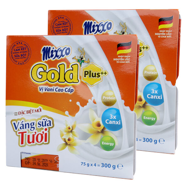 Combo 2 Váng Sữa Tươi Mixxo Gold 75G - Lốc 4