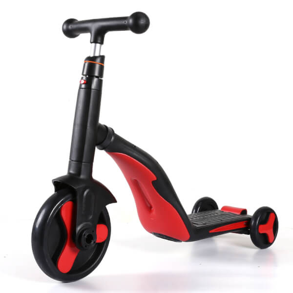 Xe trượt scooter Animo cao cấp kèm chòi chân, xe đạp 3in1 (Đỏ)