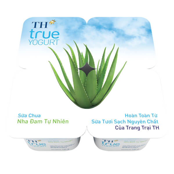 Sữa Chua Nha Đam Th True Yogurt 100G (Vỉ 4 Hộp)