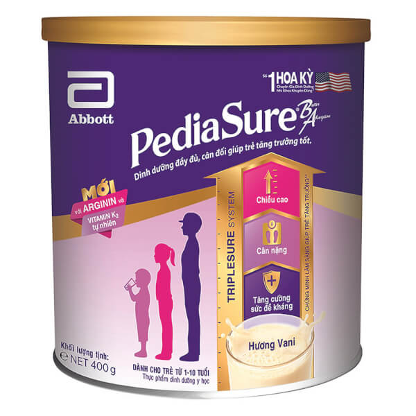 Thực Phẩm Dinh Dưỡng Y Học Cho Trẻ 1 - 10 Tuổi: Pediasure Vani 400G