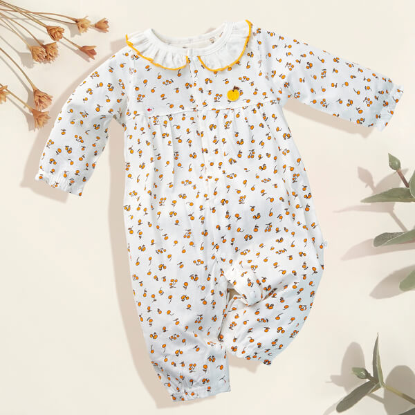 Bodysuit Ss Dài Vải Cotton, Animo I1221015 (0 - 12M, Trắng)