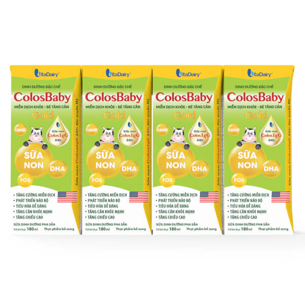 Sữa Bột Pha Sẵn Colosbaby 180Ml (Lốc 4 Hộp)