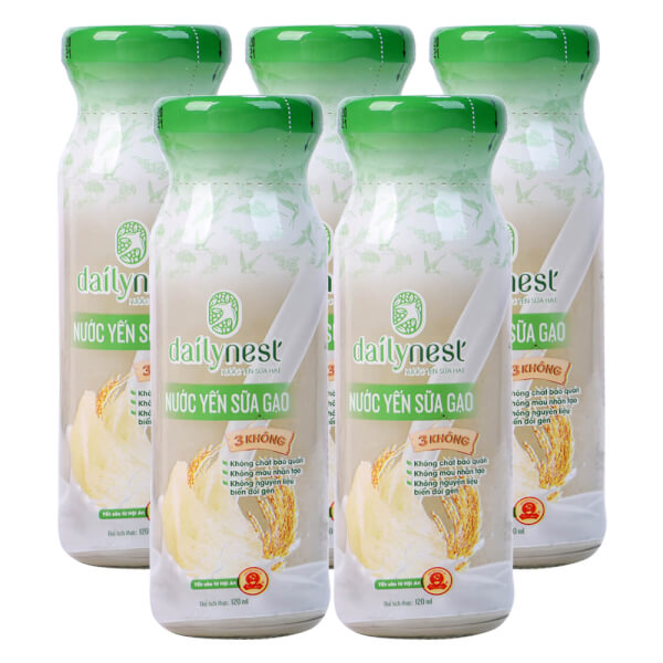 Combo 5 Nước Yến Sữa Gạo Dailynest 120Ml