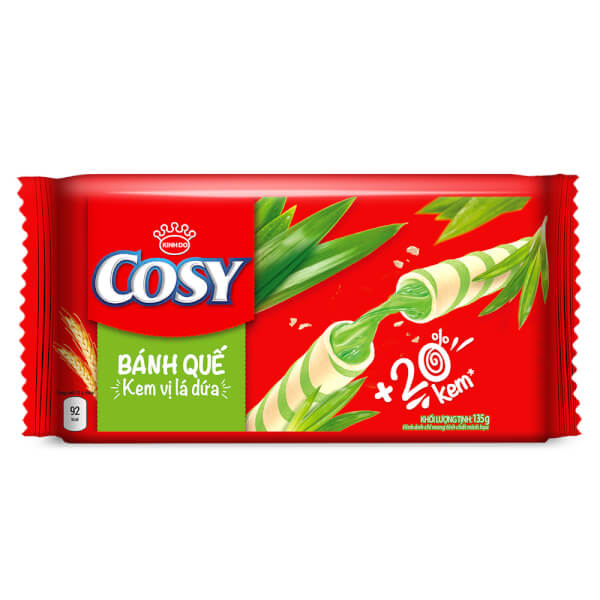 Bánh Que Kem Vị Lá Dứa Cosy (135G) 