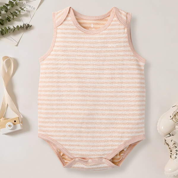 Bodysuit Tính Năng Tam Giác, Vải Lưới Animo I0322026 (0 - 12M, Beige)