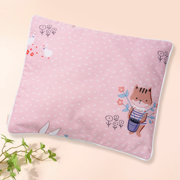 Gối Nằm Cho Bé Sợi Bông Siêu Mịn Microfiber Animo B2203_Hv014 (25X30Cm, Hồng)