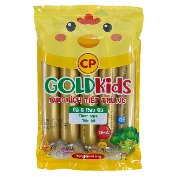 Xúc Xích Tiệt Trùng Goldkids Gà & Rau Củ