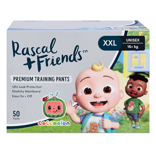 Combo 2 Thùng Tã quần Rascal + Friend Cocomelon (XXL,>16, 50 miếng)