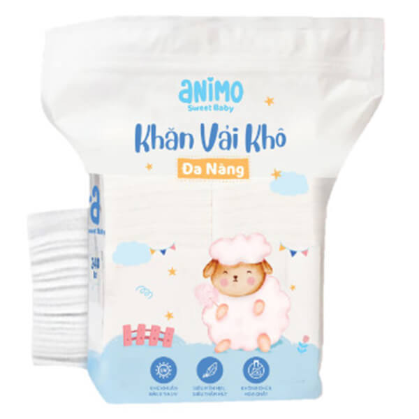 Khăn Vải Khô Đa Năng Animo - 240 Tờ