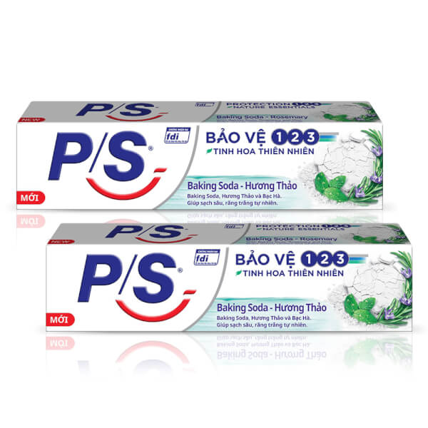 Combo 2 Kem Đánh Răng P/S Baking Soda & Hương Thảo 230G/Tuýp