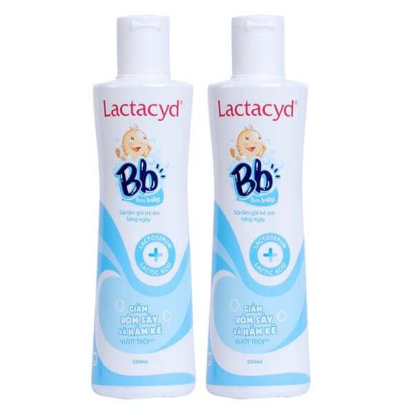 Combo 2 Sữa Tắm Gội Giảm Rôm Sảy Lactacyd Bb For Baby 250Ml