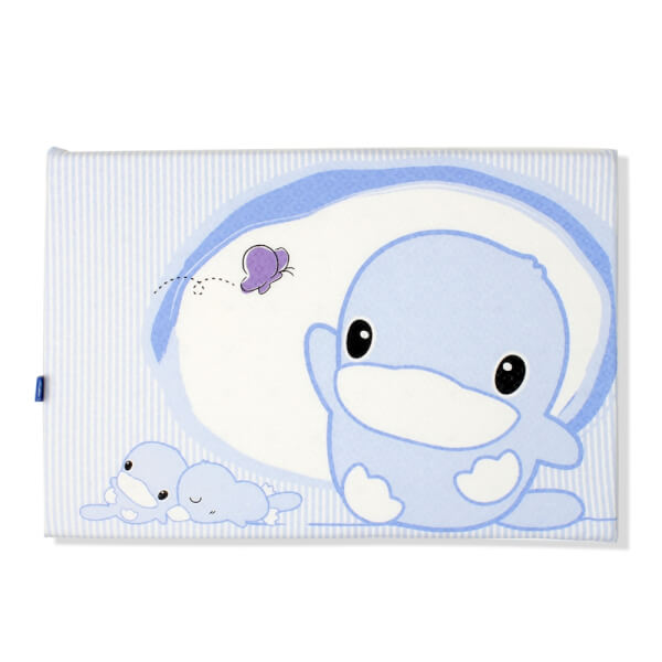 Gối Cao Su Chống Ngạt Thoáng Khí Cho Bé Kuku2047 Size 33X48X2, 5Cm (Xanh)